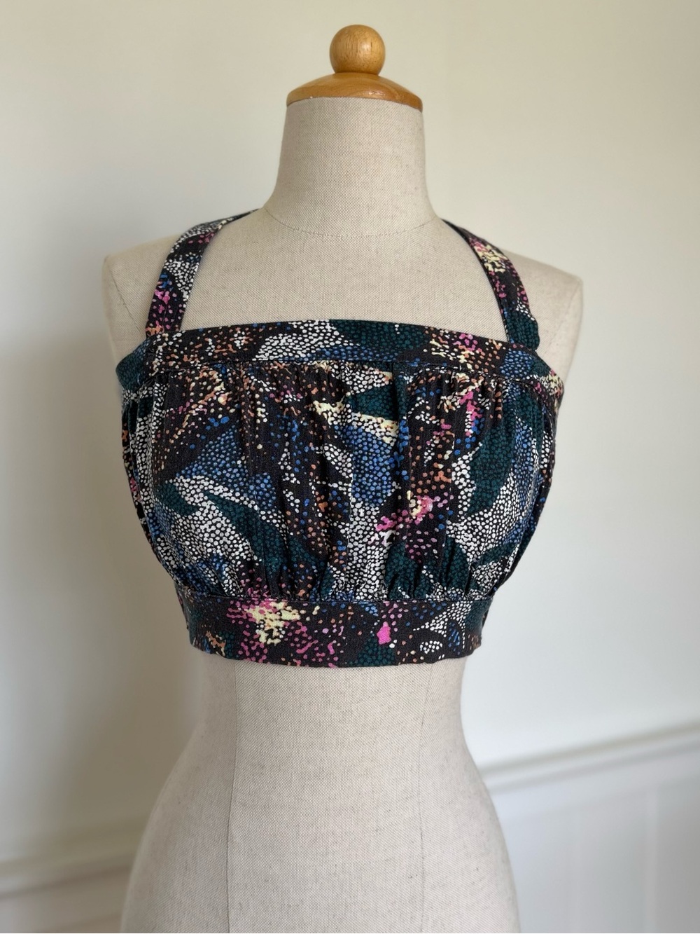 O'Neill Speckled XS Top - Pink, Yellow, Blue on Gray